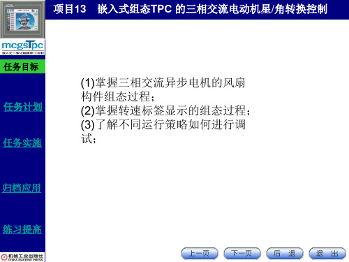 嵌入式组态TPC 的三相交流电动机星-角转换控制