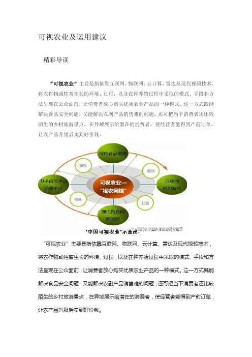 可视农业及运用建议