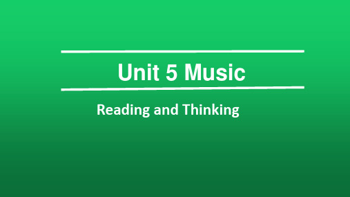 【课件】Unit5 Reading and Thinking课件 -高中英语人教版必修第二册