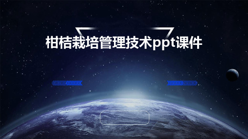 柑桔栽培管理技术ppt课件