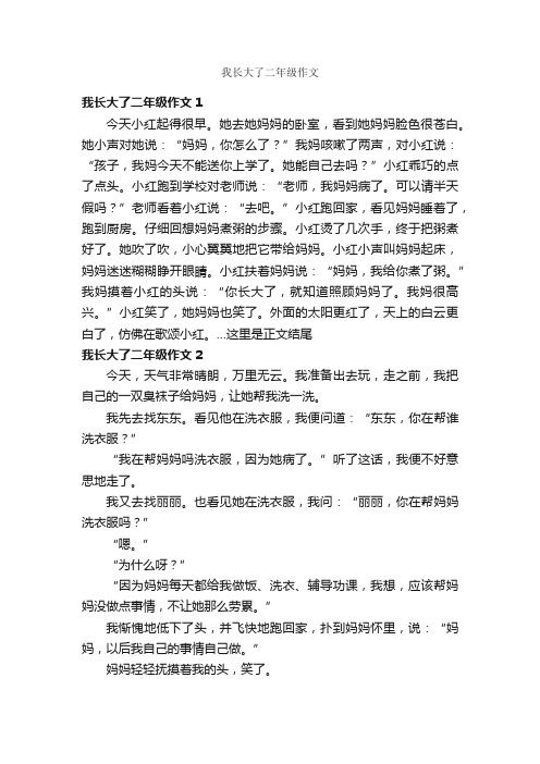 我长大了二年级作文