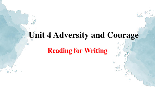 4.4Unit 4 Reading for Writing(课件)高中英语人教版(2019)选修三