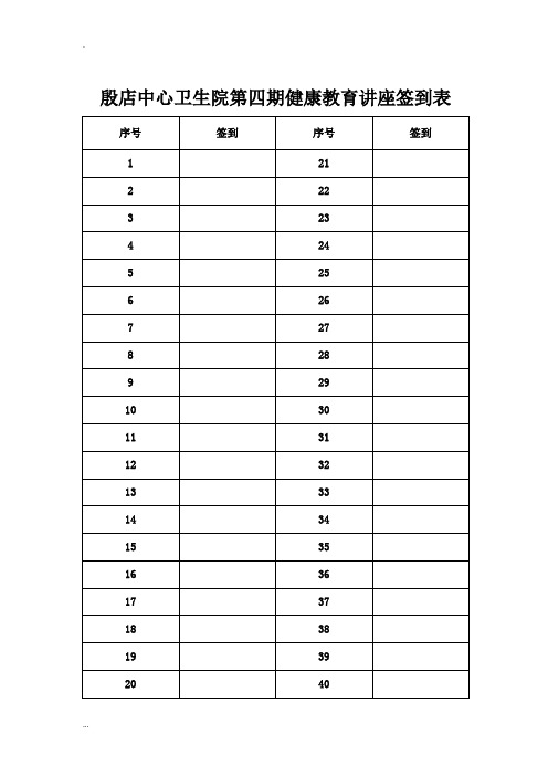 健康素养66条知识讲座