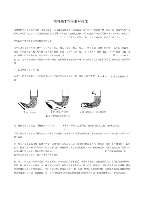 楷书基本笔画书写规律+颜体楷书笔法