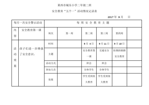 1、1安全五个一