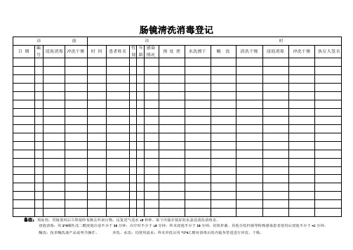 胃镜清洗消毒登记