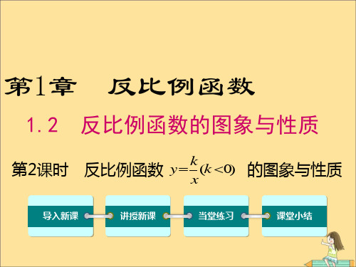 九年级数学上册第1章反比例函数1.2反比例函数的图像与性质(第2课时反比例函数y=k╱x(k＜0)的图象与性质