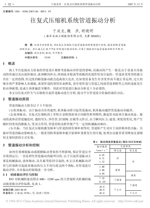 往复式压缩机系统管道振动分析_于成龙