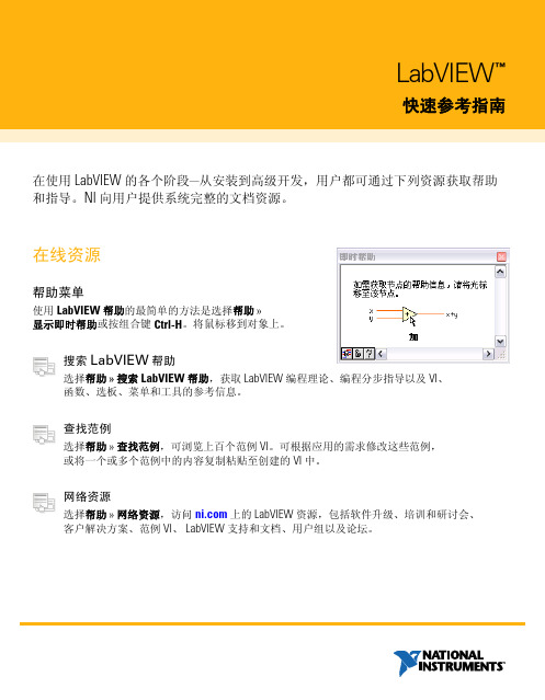 LabVIEW快速参考指南