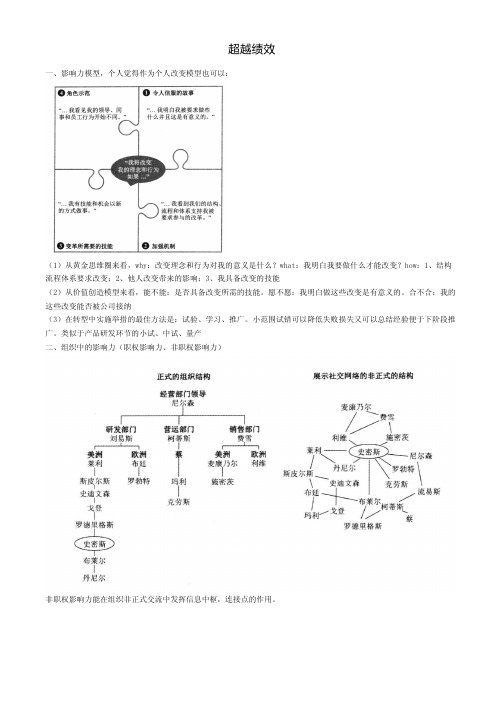 超越绩效的影响力模型