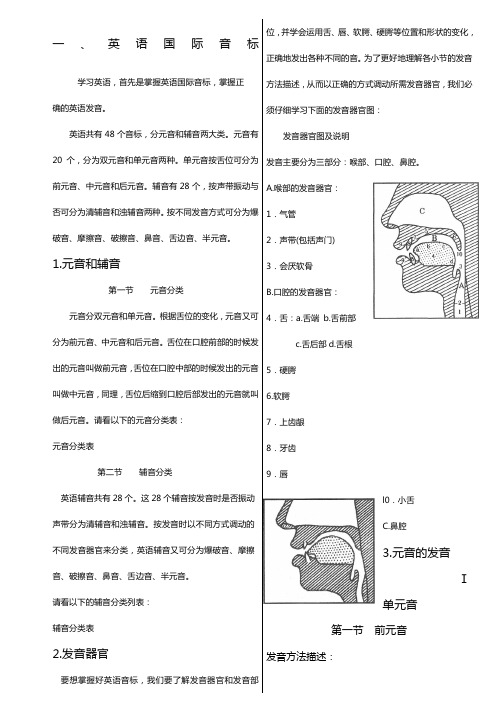 英语国际音标(附发音器官示意图)