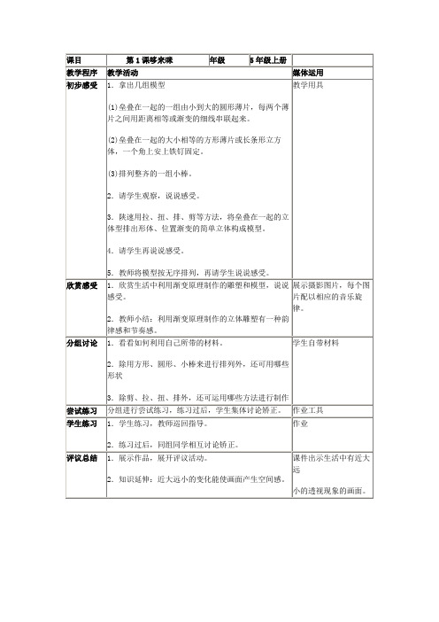 2022年湘教小学美术五上《哆来咪》教案 (公开课获奖) (3)