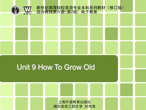 Unit 9 How to Grow Old