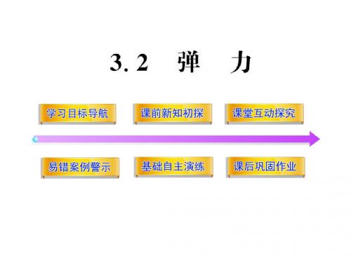 沪科版高中物理必修一配套：3.2弹力