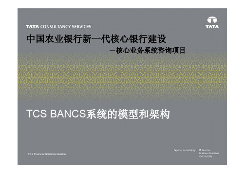 03-TCS BANCS系统的模型和架构