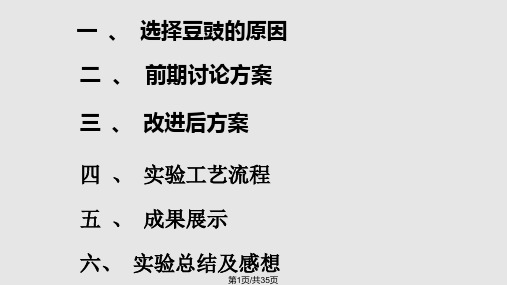 豆豉发酵制作工艺及研究PPT课件