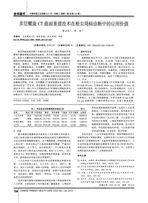 多层螺旋CT曲面重建技术在根尖周病诊断中的应用价值