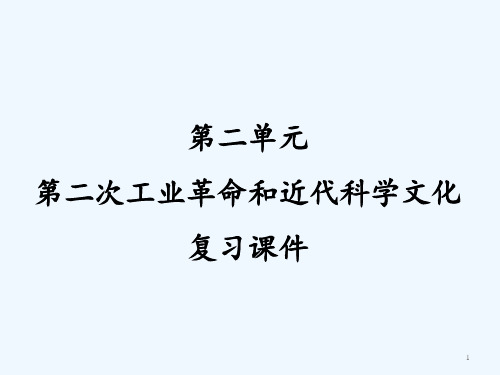 人教版第二次工业革命和近代科学文化复习课件