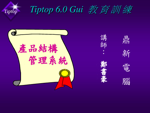 鼎新 ERP( TIPTOP 6.0 )教育训练-产品结构