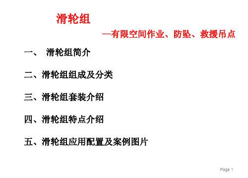 工业吊装防坠救援用滑轮组系统