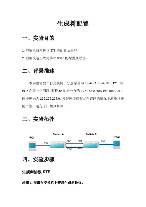 生成树配置