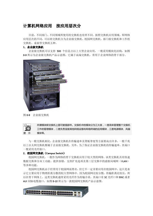 计算机网络应用  按应用层次分