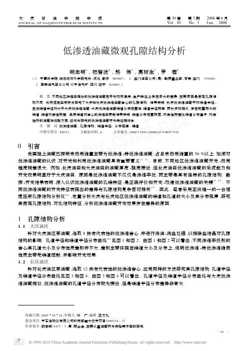 低渗透油藏微观孔隙结构分析