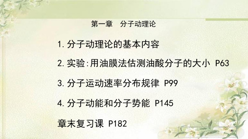 新教材人教版高中物理选择性必修第三册第一章分子动理论 精品教学课件(共204页)