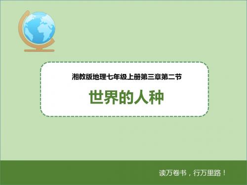 湘教版七年级地理上册课件 第三章第二节  世界的人种 