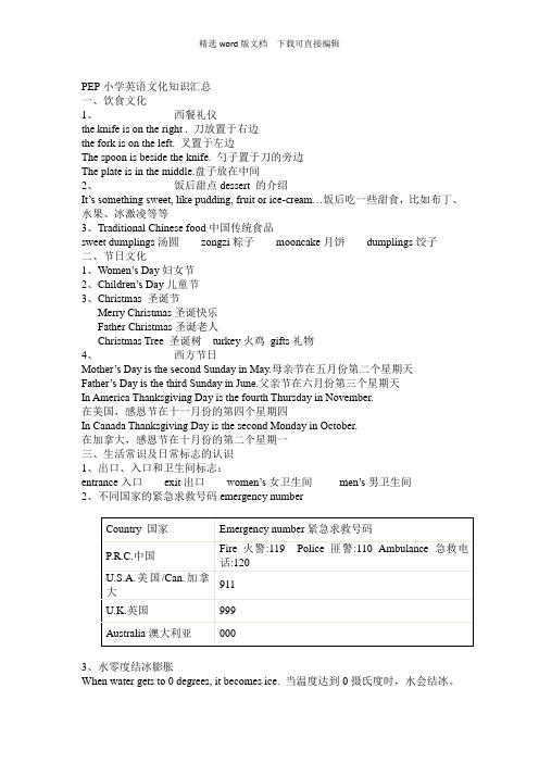 人教版小学英语3年级下-英美文化背景-小学生英语文化背景知识