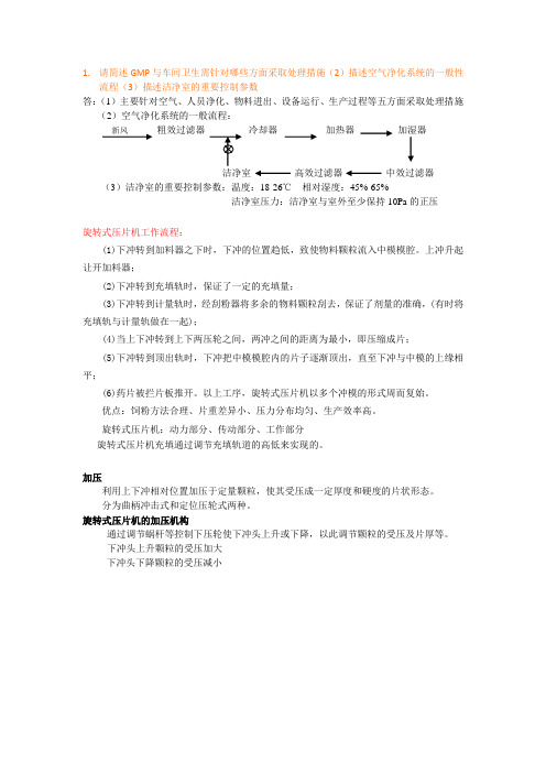 药物制剂工程技术与设备复习总结