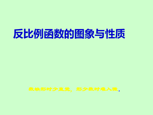 人教版数学九年级下26.1.2反比例函数的图像和性质课件(共31张PPT)