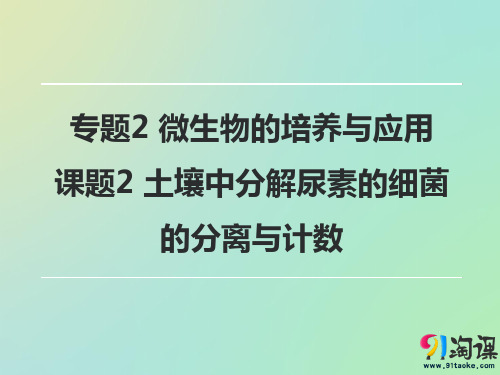 课件2：2.2土壤中分解尿素的细菌的分离与计数