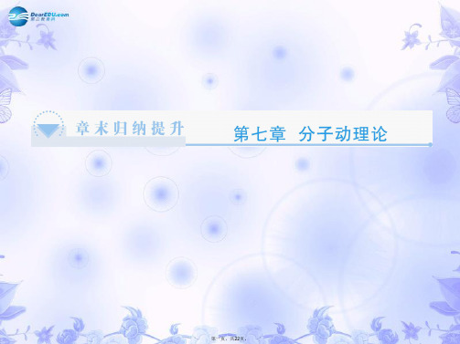 高中物理 第7章 分子动理论章末归纳提升课件 新人教版选修33