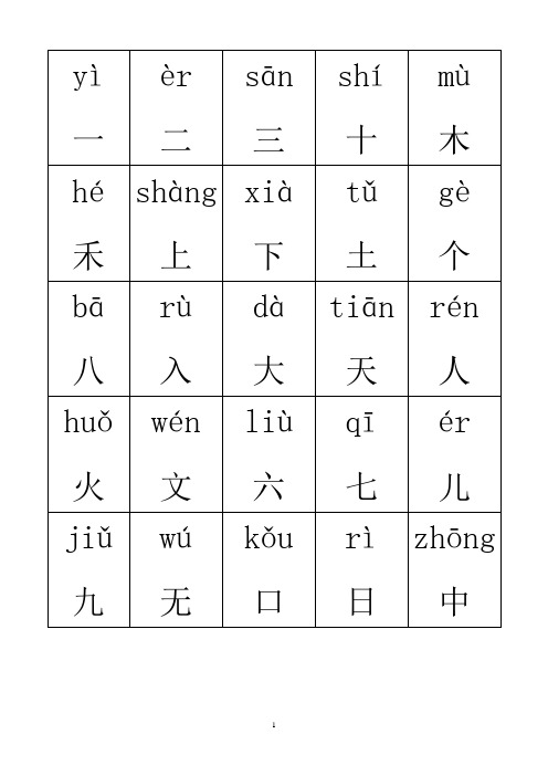 最常用带拼音汉字