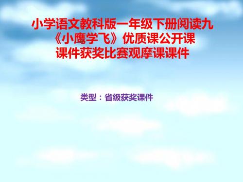 小学语文教科版一年级下册阅读九《小鹰学飞》优质课公开课课件获奖课件比赛观摩课课件B012