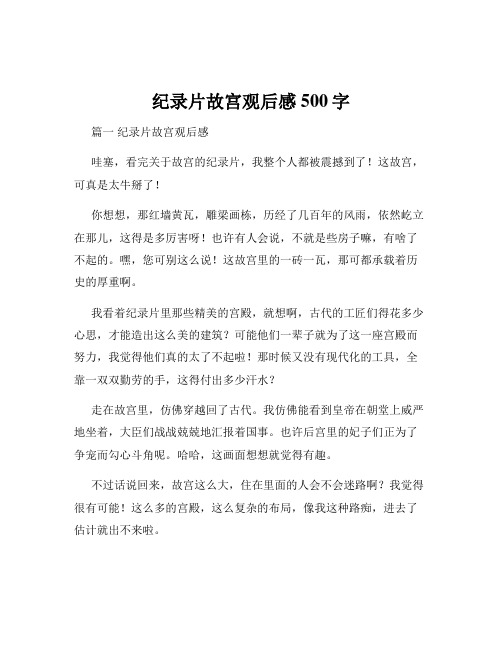 纪录片故宫观后感500字