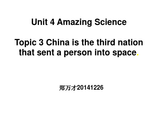 仁爱英语九年级上册Unit4 TOPIC3的课件