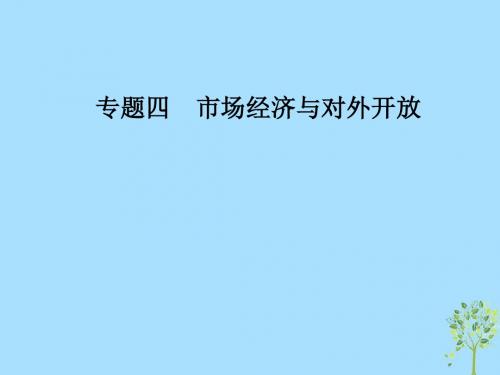 2019年高考政治大二轮复习专题四市抄济与对外开放课件2018120913