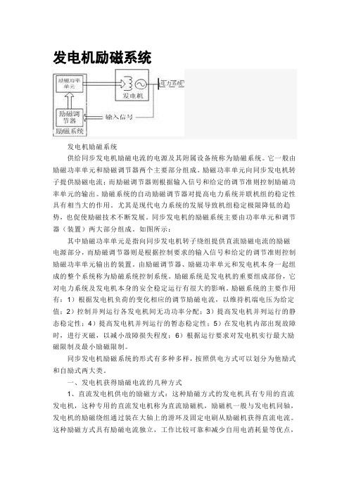 水轮发电机励磁系统