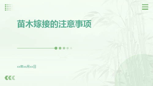 苗木嫁接的注意事项