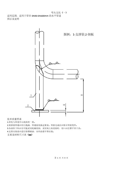 弯头支托大样图