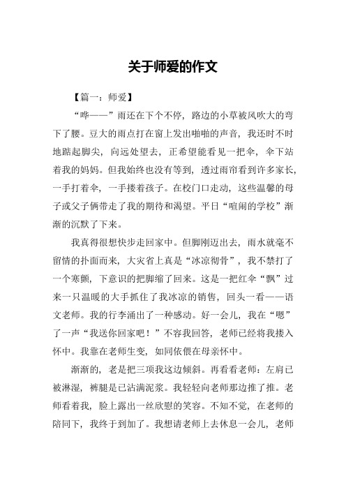 关于师爱的作文