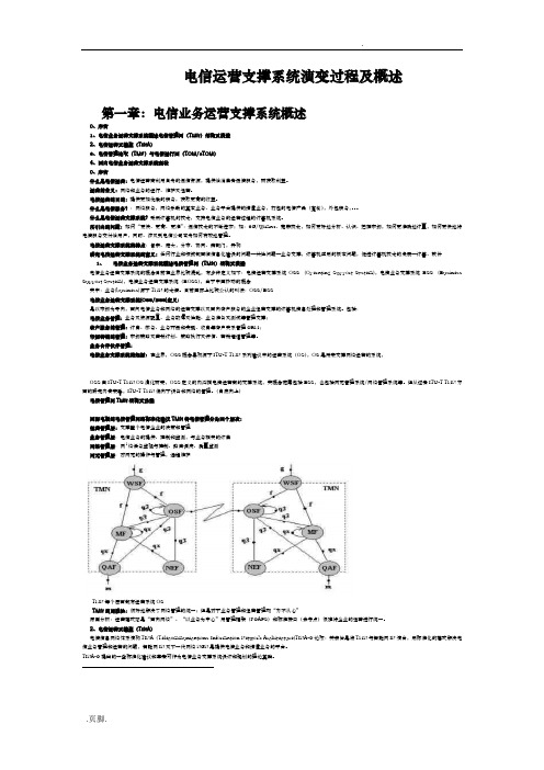 电信运营支撑系统演变过程与概述