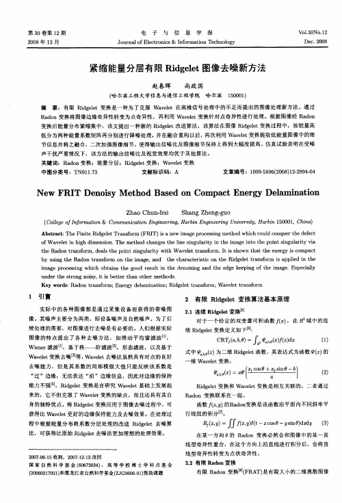 紧缩能量分层有限Ridgelet图像去噪新方法