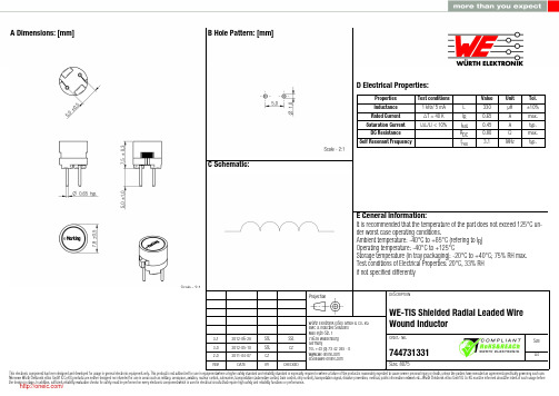 744731331;中文规格书,Datasheet资料