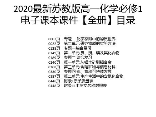 2020最新苏教版高一化学必修1电子课本课件【全册】