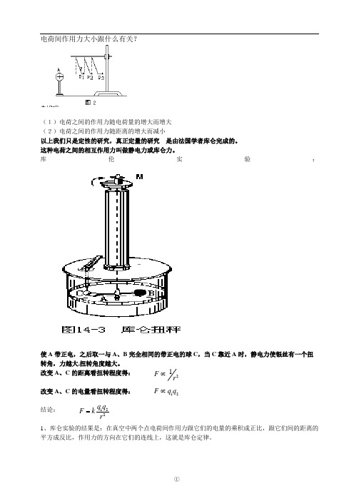 电荷间的作用