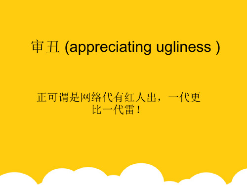 审丑 (appreciating ugliness )ppt实用资料