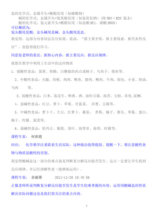 盐的化学式